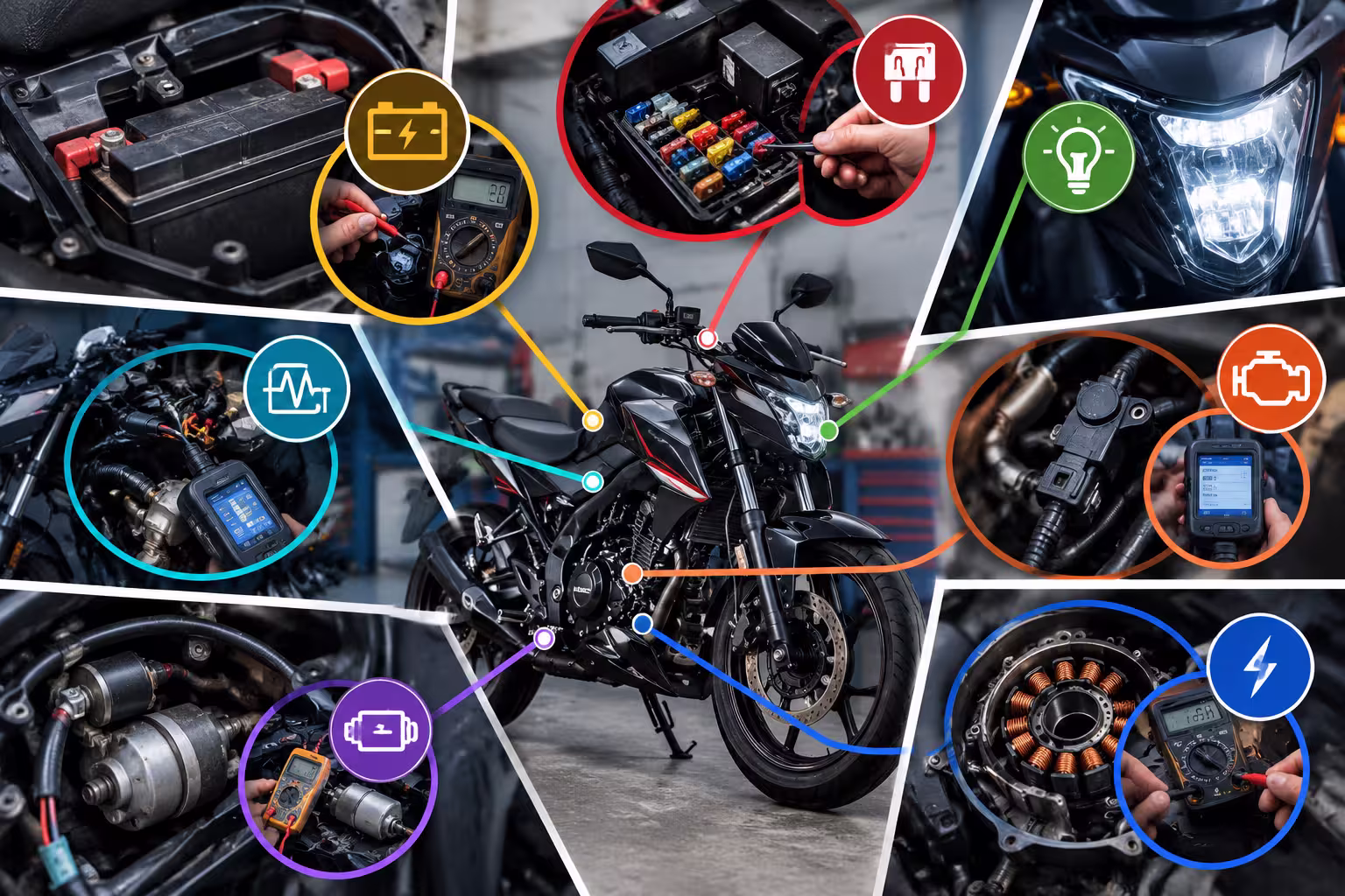 averías electronicas en motos mas comunes